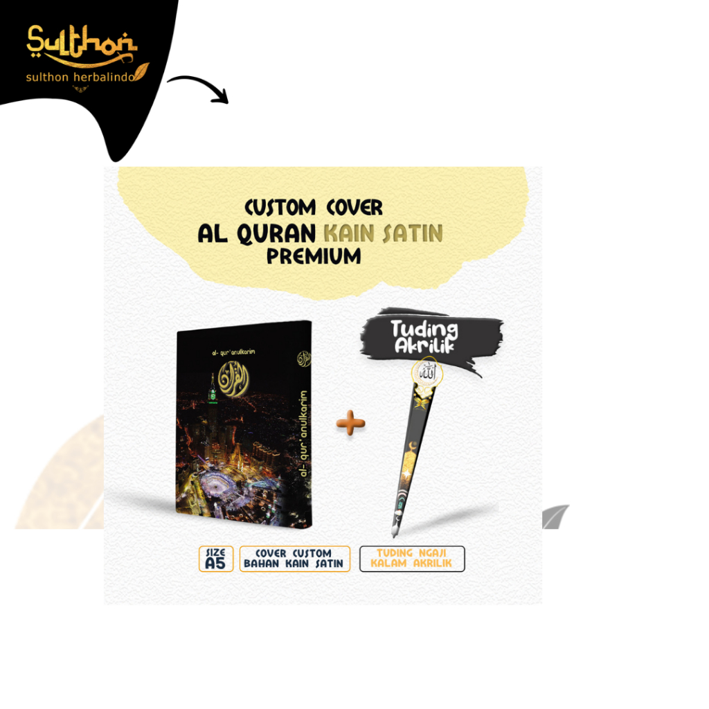 

Sulthon - Cover+ Kalam Al-quran Desain Anak Hanya Cover saja Bisa Custom Pakai Nama tanpa al-quran ukuran A5 Bahan Satin