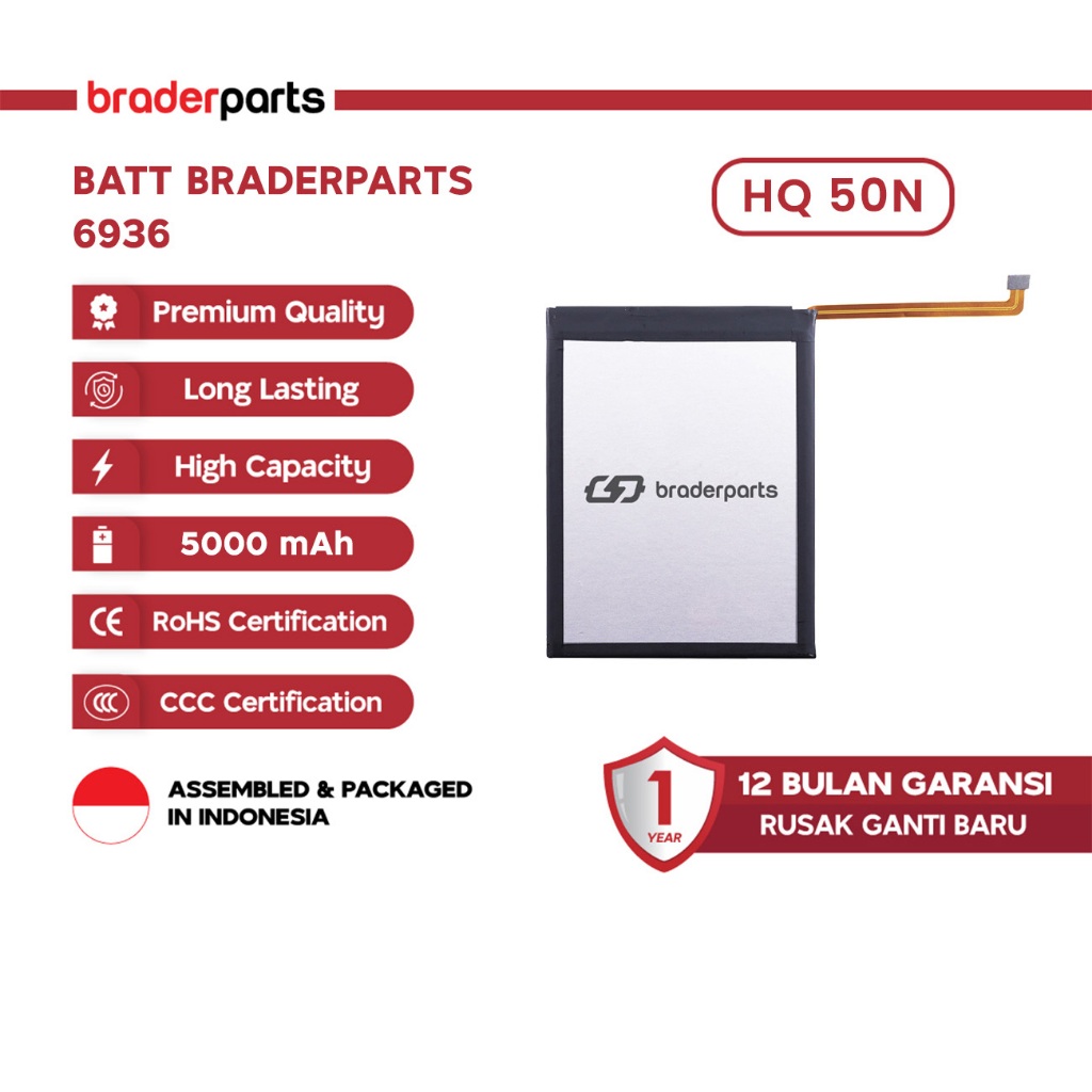 Baterai Braderparts Original 6936 HQ-50N