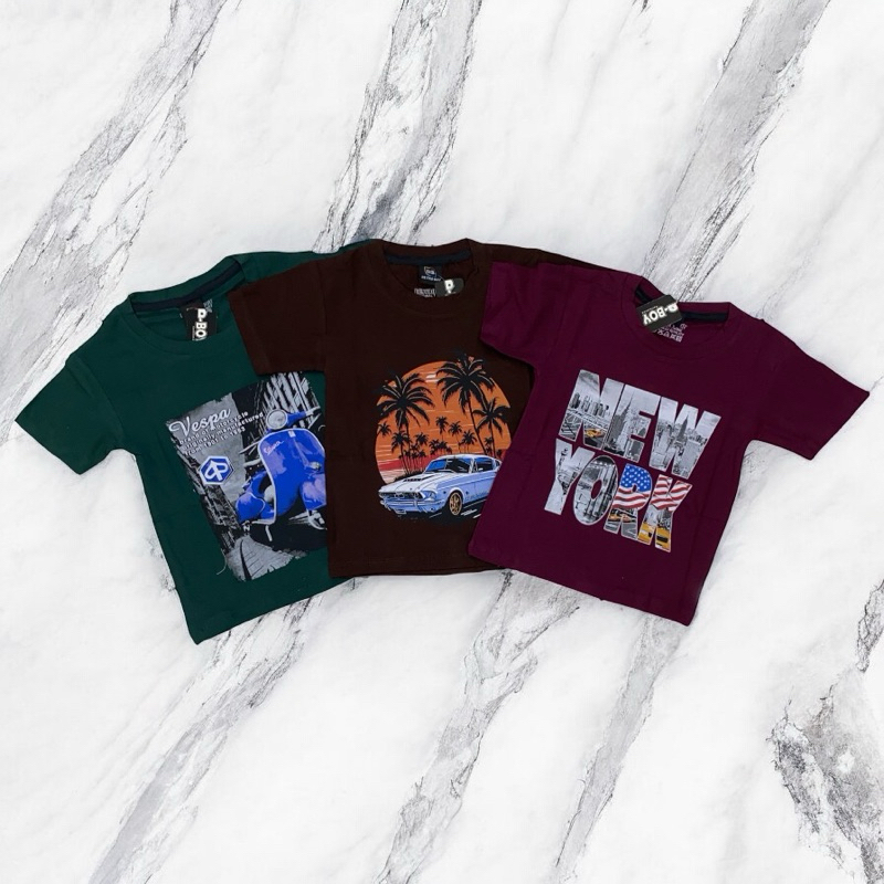 Kaos Paket Anak Laki Laki Murah Bahan Spandek Premium