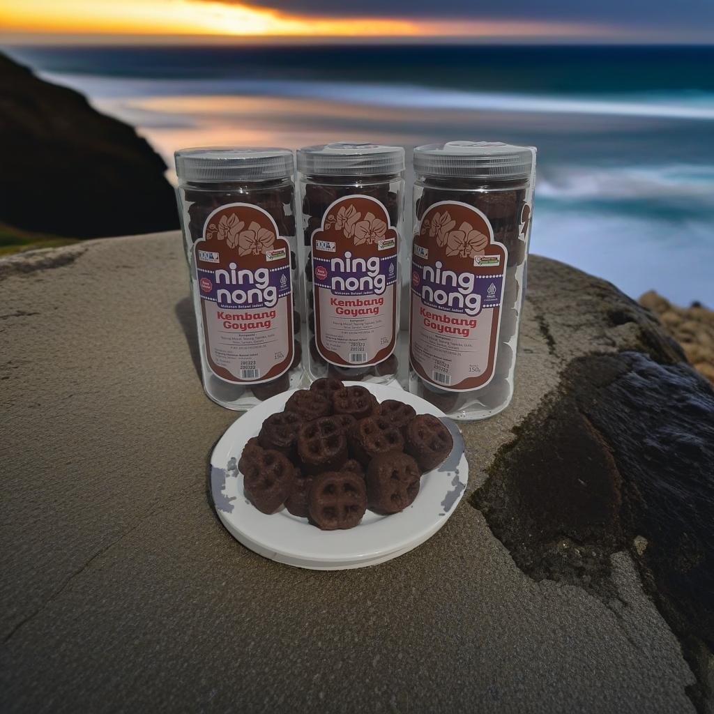 

Ningnong kembang goyang toples 1300 ml coklat