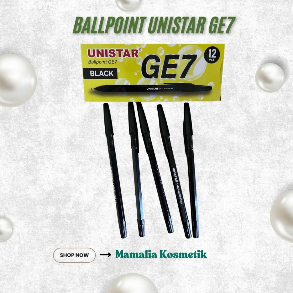 

Ballpaint Unistar GE7 Hitam (1 PACK ISI 12 PCS) | Alat Tulis Kantor