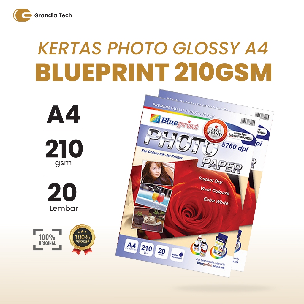 

Kertas Photo Blueprint A4 210 Gsm / Photo Paper Glossy