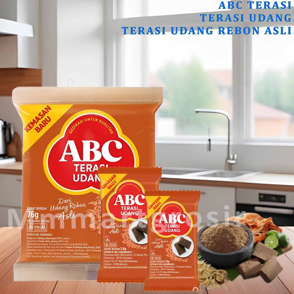 

ABC / Terasi Udang / Terasi Udang Rebon Asli / Isi 20 Sachet / 76gr
