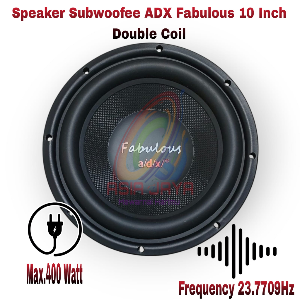 Speaker Subwoofer ADX Fabulous 10 Inch Double Coil