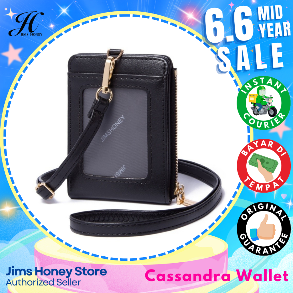 JIMS HONEY CASSANDRA WALLET DOMPET LANYARD KALUNG GANTUNG LEHER ID CARD HOLDER WANITA PRIA UNISEX