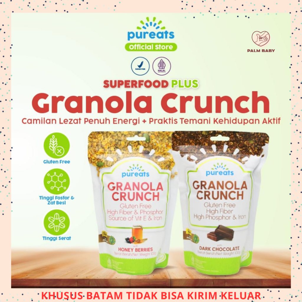 

Pureats Granola Crunch - ASI Booster Plus - Sereal Sarapan Sehat