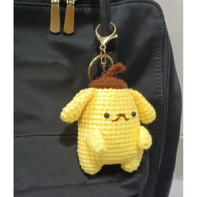 pompurin lucu keychain/pompurin lucu bagcharm/pompurin rajut