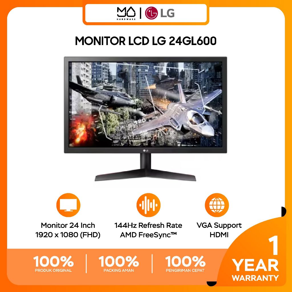 Monitor LG-24GL600f-24inch - Garansi Resmi