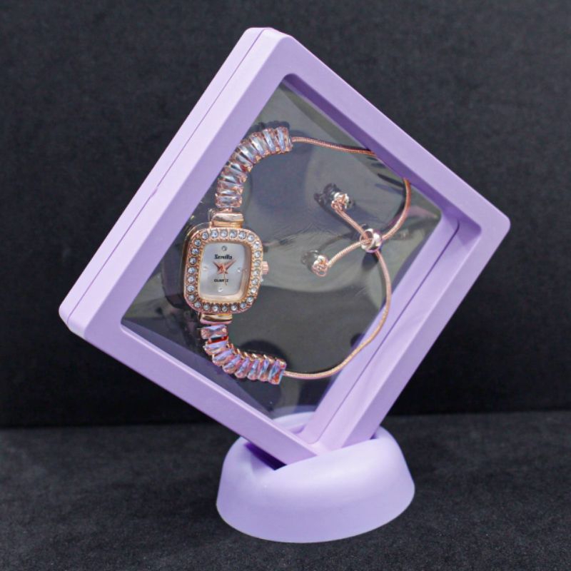 jam wanita gelang rantai serut