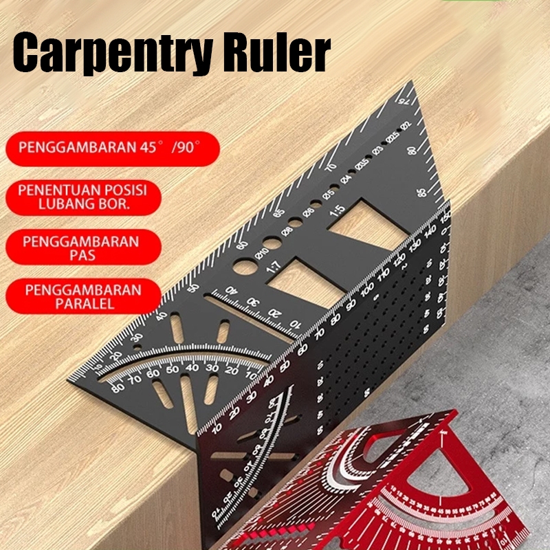 

Penggaris Segitiga Marking Ruler 3D Mitre Angle Speed Square
