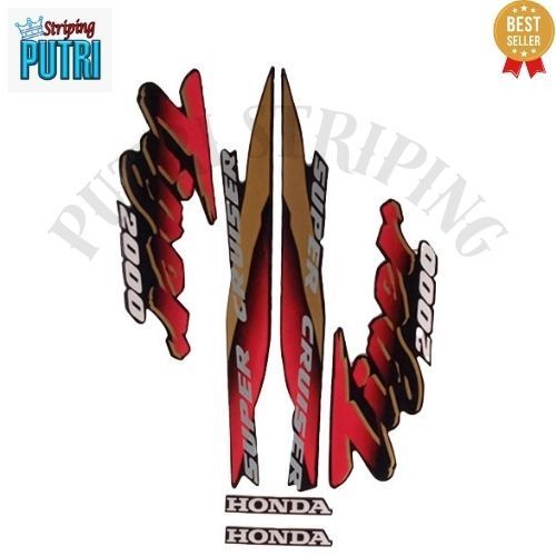 Striping Sticker Tiger 2000 Merah Silver Motor Stiker Sticker Striping Standart Ori Tiger 2000