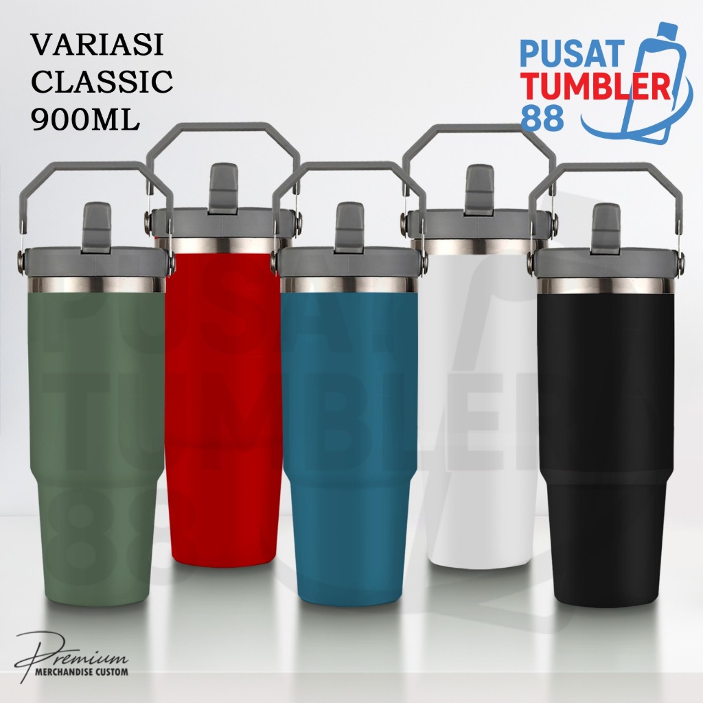 [ MJG8054 ] TUMBLER CLASSIC 900ML STAINLESS TAHAN PANAS DINGIN 8 JAM - PUSATTUMBLER_88