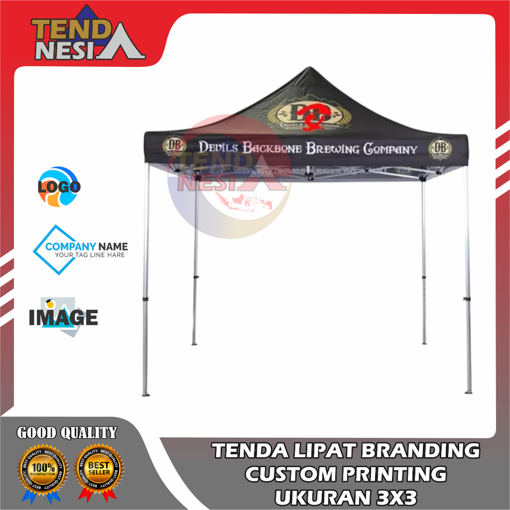 TENDA LIPAT 3x3 PRINTING CUSTOM FREE DESIGN