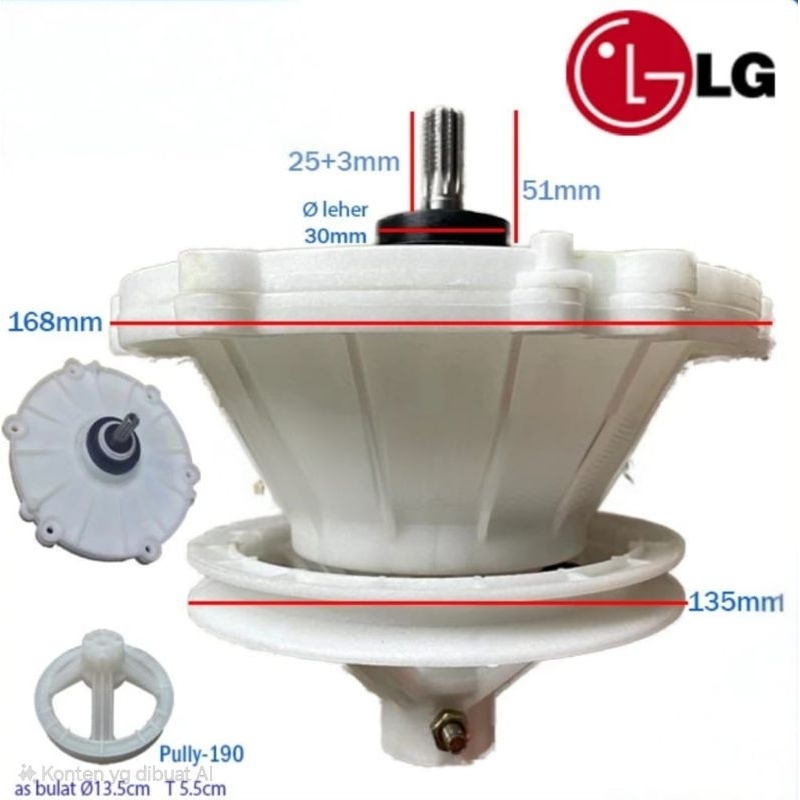 gear box mesin cuci lg 2 tabung gearbox mesin cuci lg gerbok mesin cuci lg 2 tabung