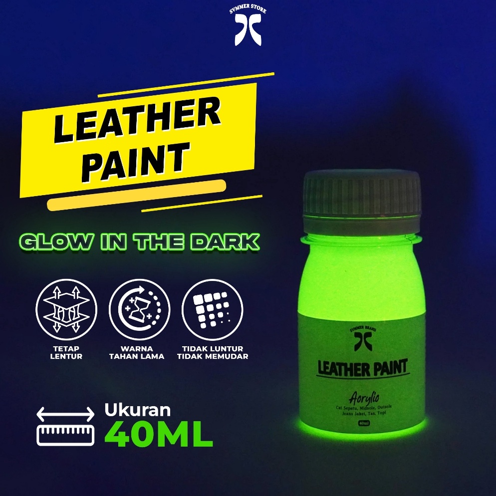 

KODE N42L Cat Glow In The Dark Leather Paint Canvas Cat Sepatu 4ml Summer Brand