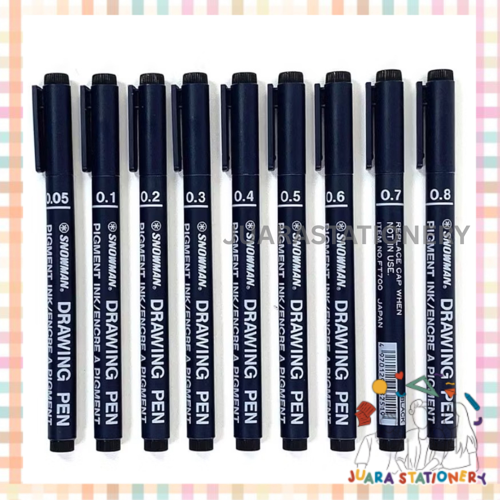 

Drawing Pen Snowman 0.05 - 0.8 / Drawing Pen Snowman FT-700 / Pulpen Spidol
