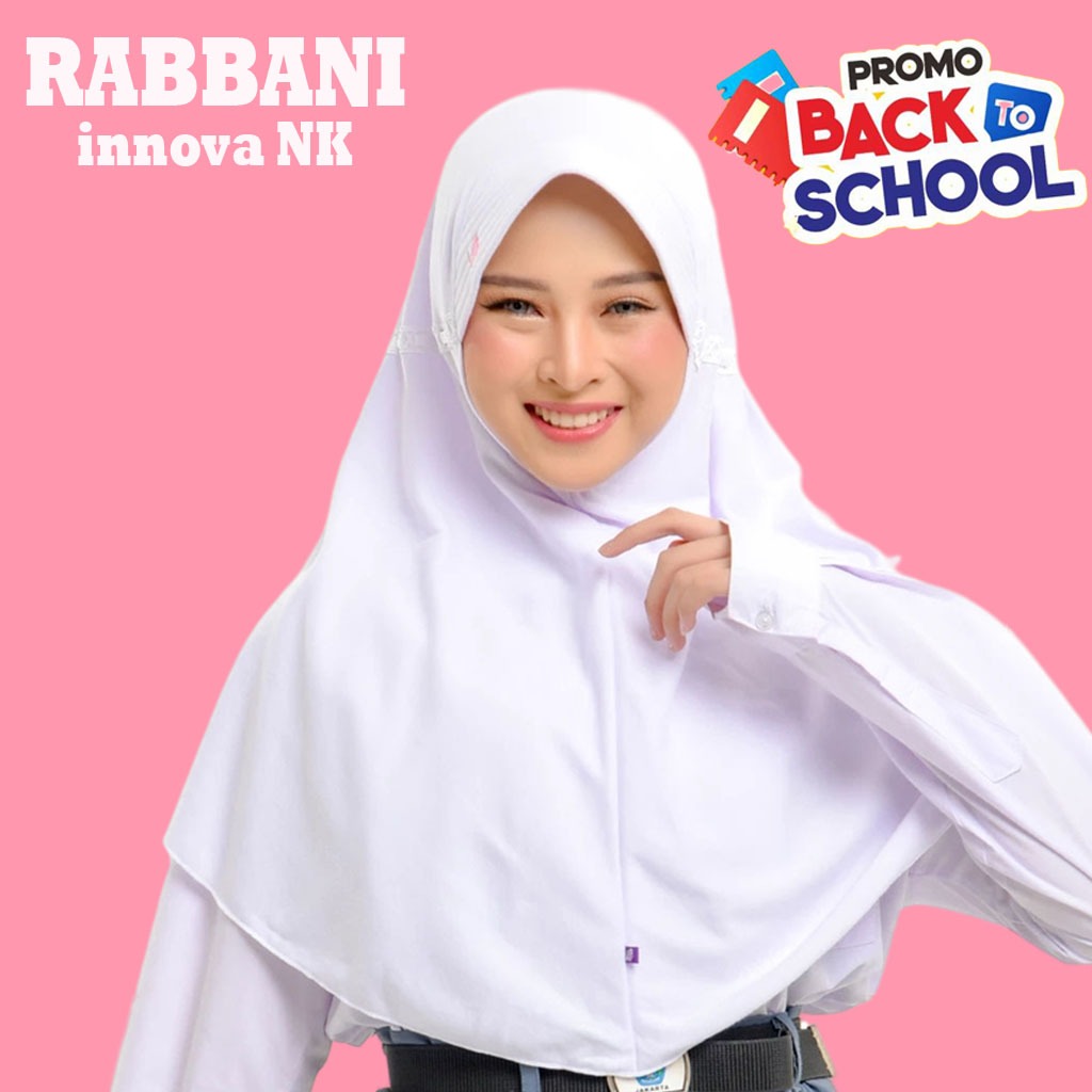 Hijab Rabbani ori Innova NK Kerudung Sekolah Instan Pita Diluar Promo Ramadhan 2024