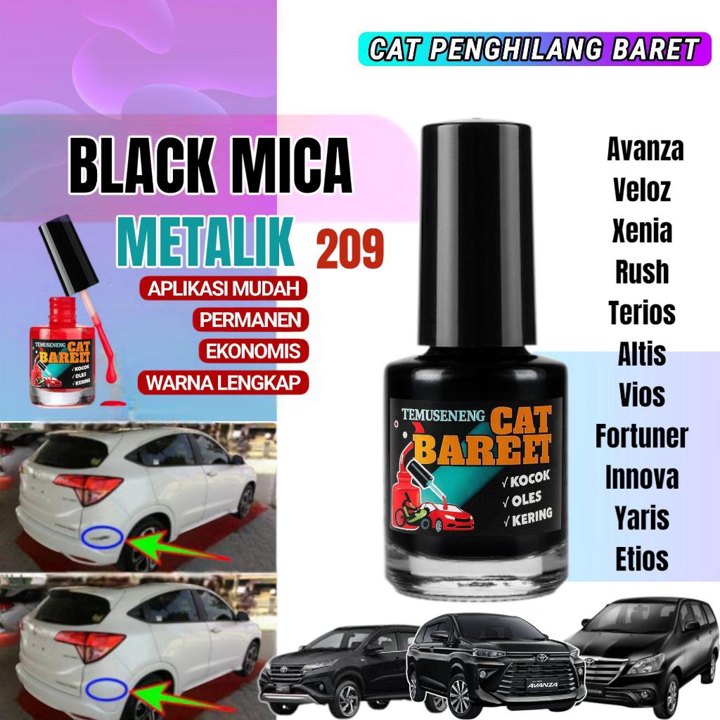 Cat Black Mica Metalik Hitam Metallic Penghilang Baret Noda Mobil Motor Avanza Veloz Rush Etios