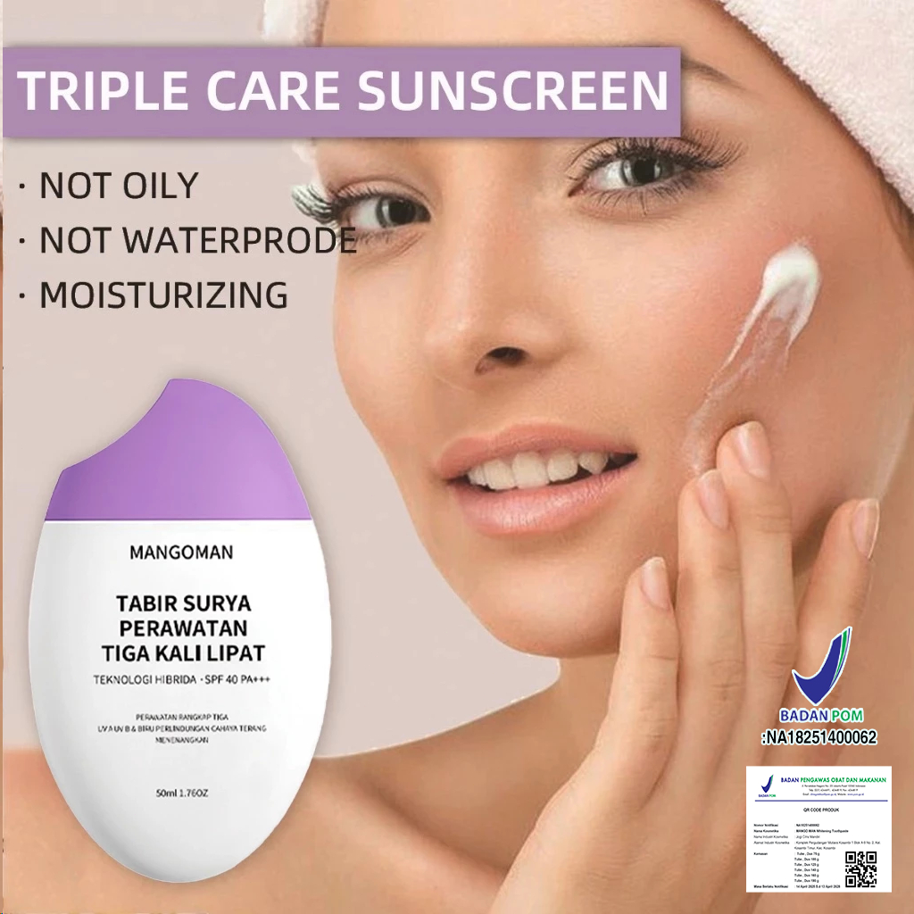 Triple Care Sunscreen SPF 40 PA+++ | Sanscreen Wajah Original