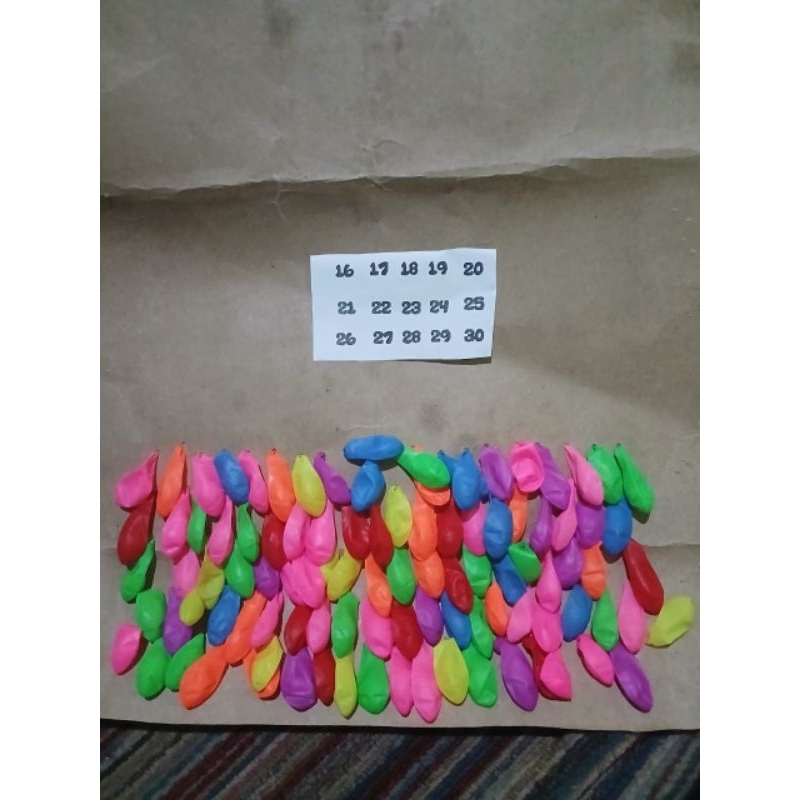 mainan anak cabutan balon kosongan isi 100