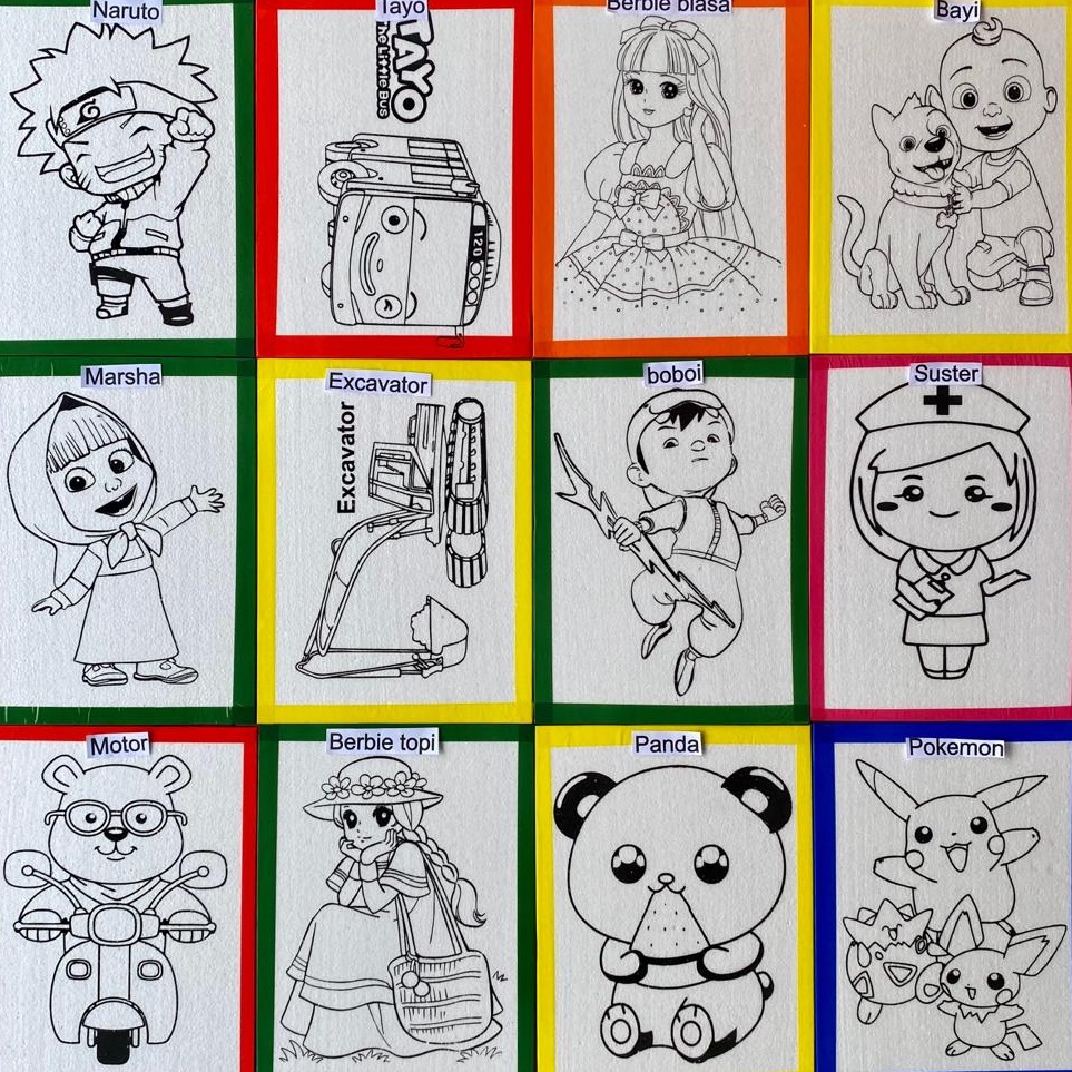 

KODE P36B Paket 2 Sterofoam lukis anak ukuran 3x4 termurah styrofoam mewarnai