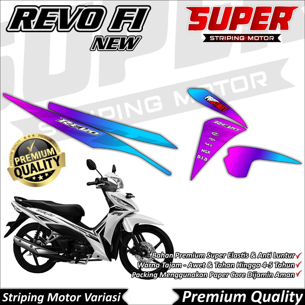 Stiker Revo Fit Anti Luntur keren Striping Revo Fi New Striping Honda Revo Fit New Bunglon