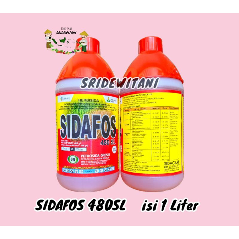 HERBISIDA SIDAFOS 1 LITER PEMBASMI RUMPUT DAUN LEBAR DAN SEMPIT
