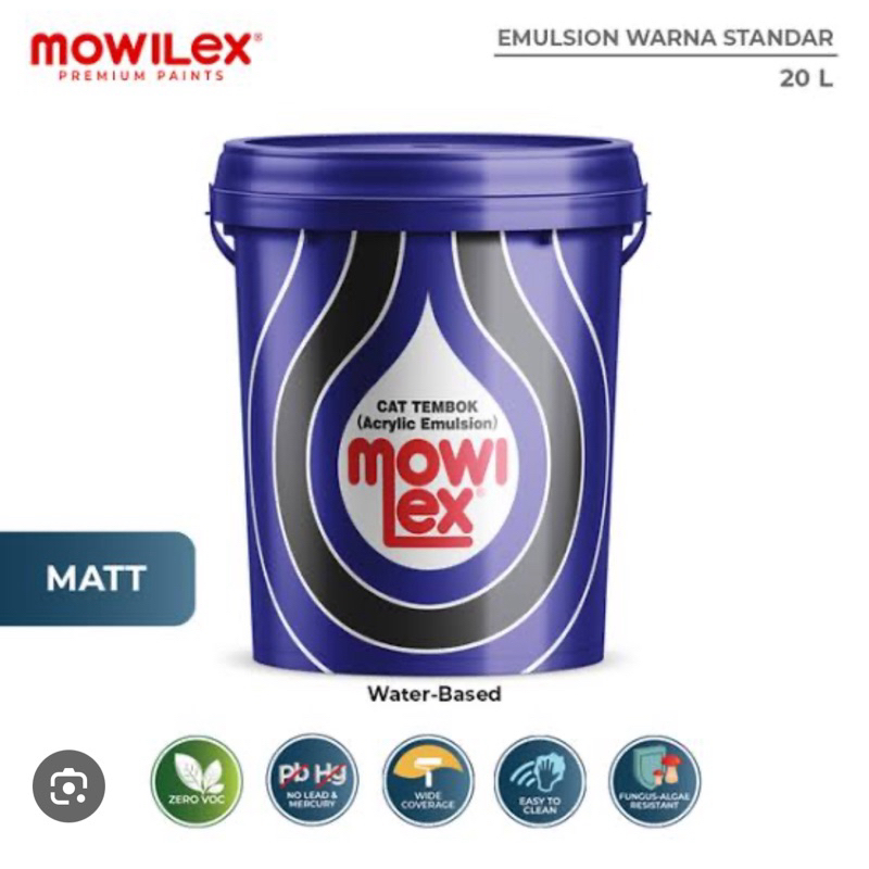 Mowilex Emulsion Cat Tembok Dinding Dalam 20 liter