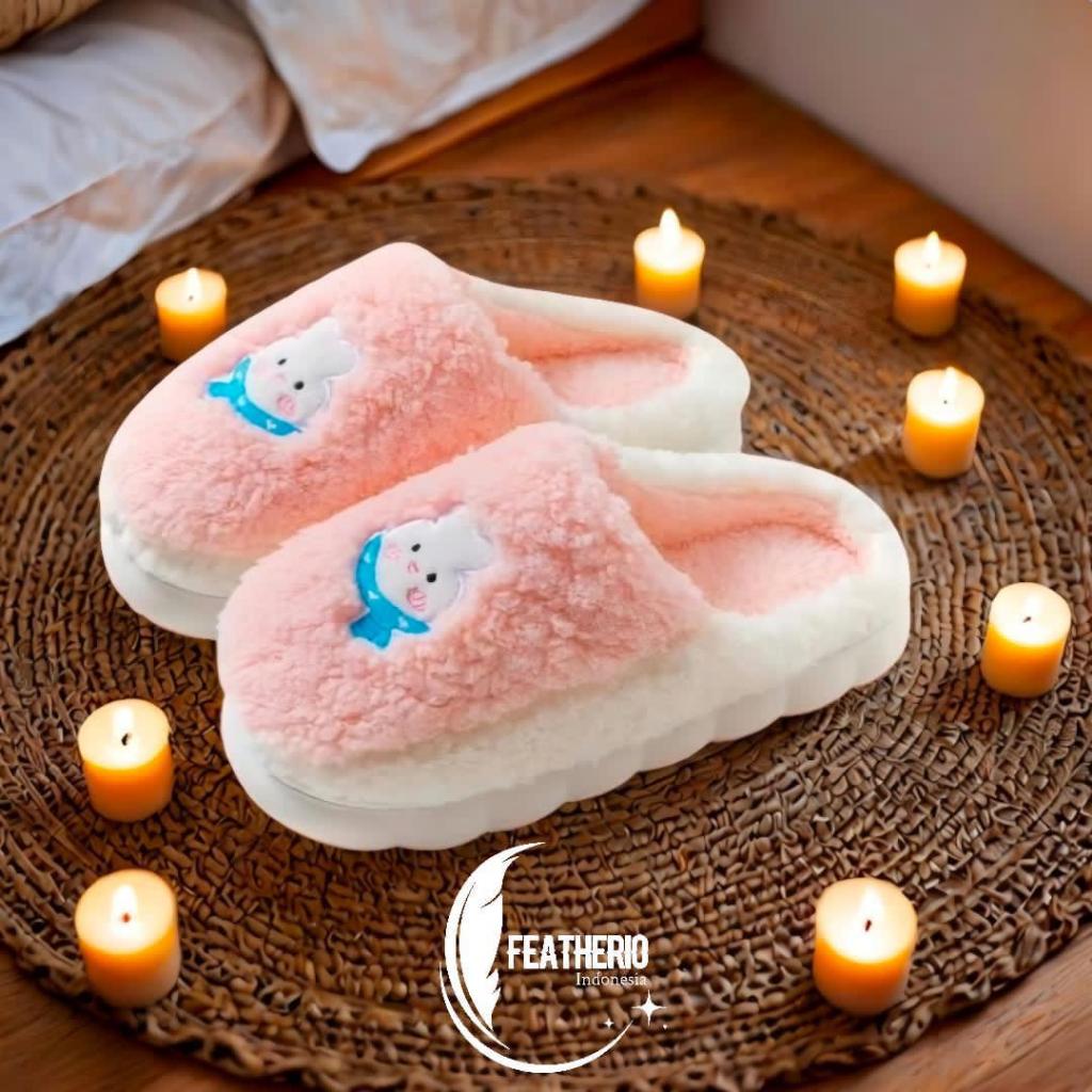 Sandal Rumah/Sandal Bulu Couple/Slipper Bulu Rumah/Slipper Indoor /Sandal Cotton/Sandal Couple