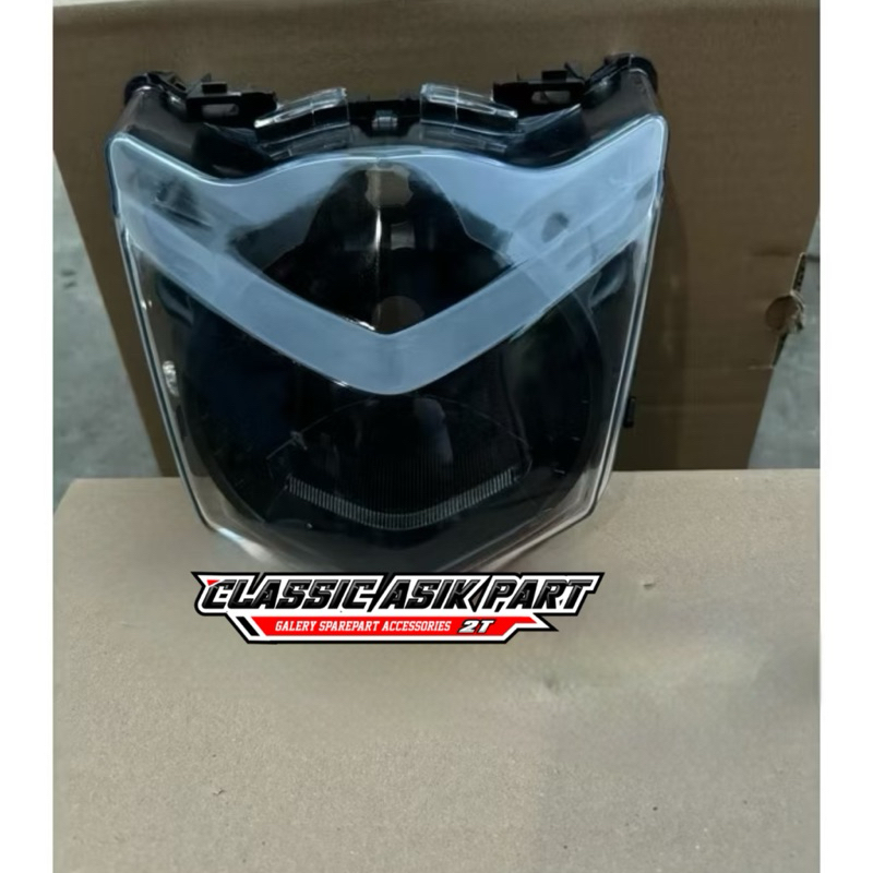 Reflektor lampu depan beat karbu lampu Depan Honda Beat Karbu Lama 2008 - 2012 CUSTOM SMOKE HITAM