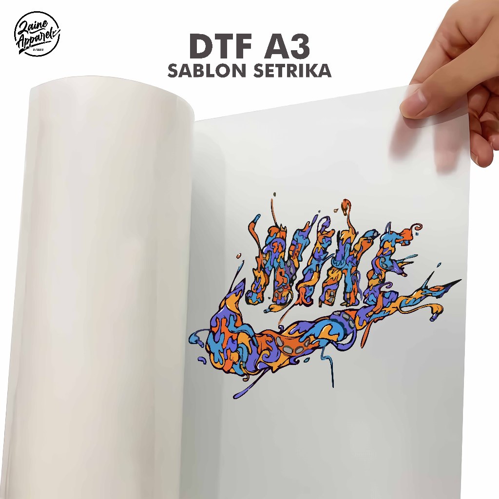 SABLON SETRIKA SATUAN SABLON DTF LANGSUNG PAKAI UKURAN A3 SABLON - NIKE 4