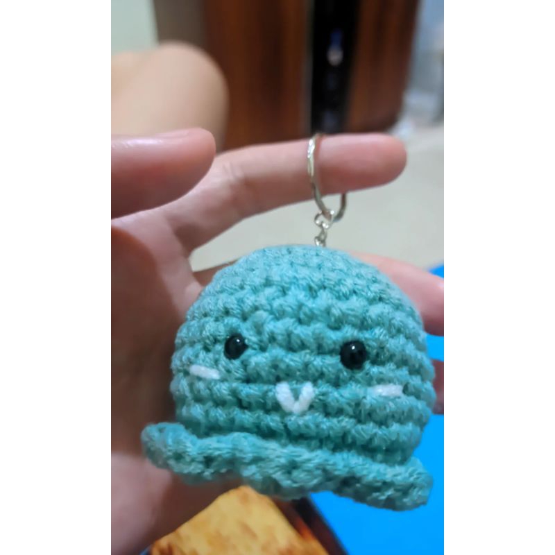 gantungan octopus / rajut gurita / rajut octopus / octopus