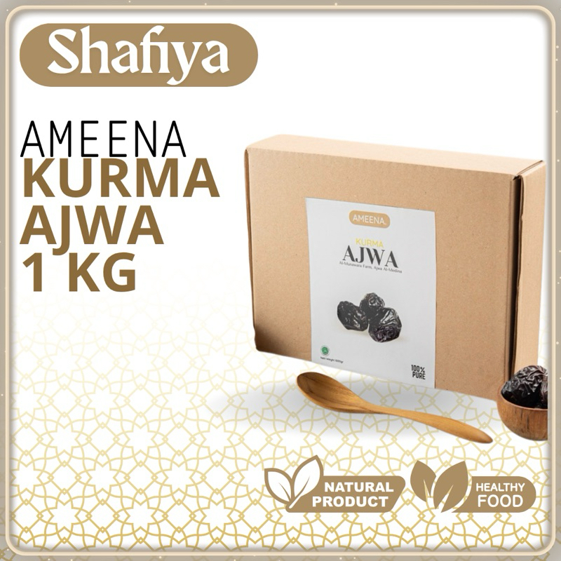

Kurma Ajwa Premium 1 KG Grade A | Ameena Premium Quality