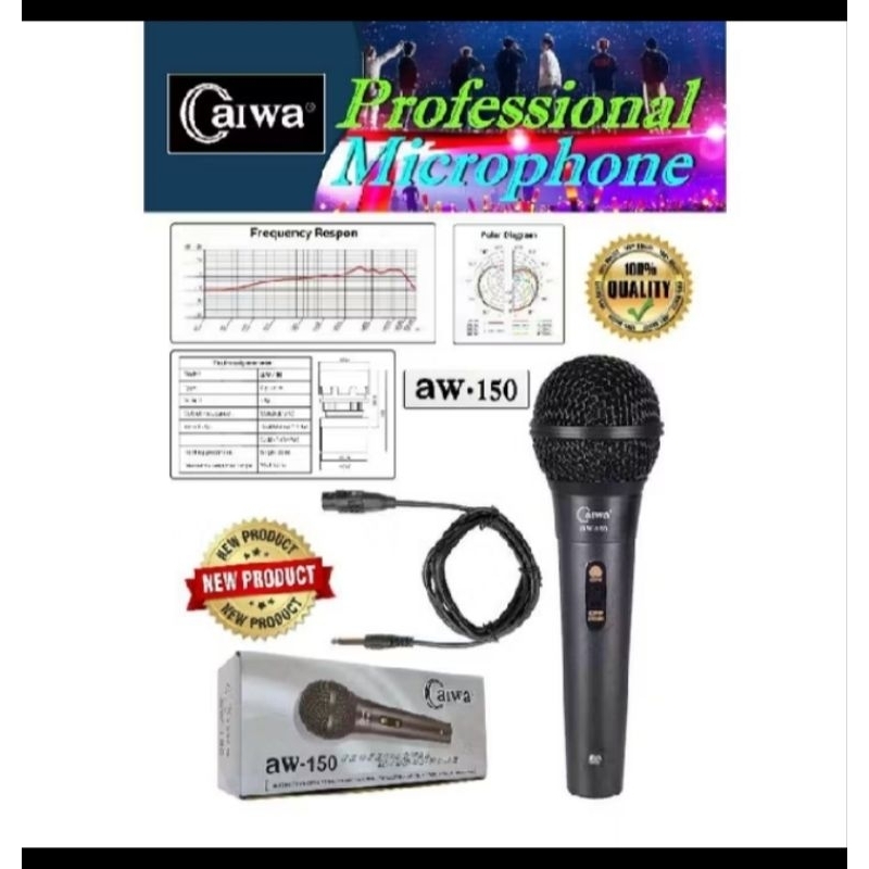 caiwa AW-150 Mikrofon Kabel Dinamis