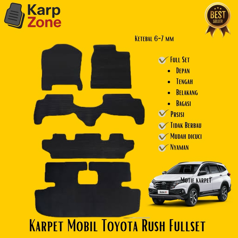 KARPET MOBIL TOYOTA RUSH & TERRIOS FULLSETT MATRAS MOBIL TOYOTA RUSH & TERRIOS