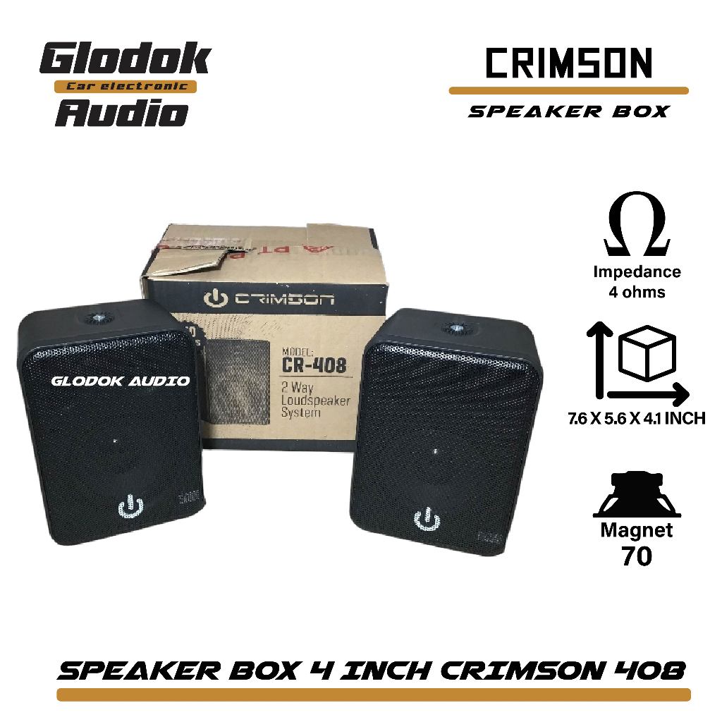 Speaker box 4 inch 2 way Crimson CR 408 sepasang