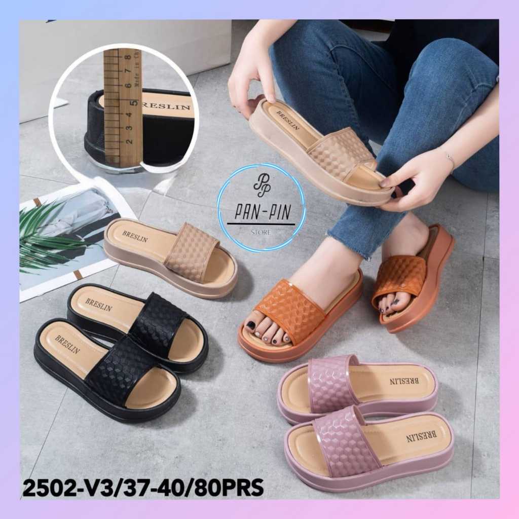 PANPIN - Breslin 2502 Sandal Selop Wanita /Sandal Selop Wanita terbaru / Sandal Karet Anti Selip / S