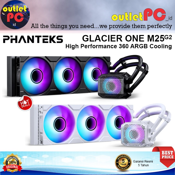 PHANTEKS CPU Cooler GLACIER ONE 360M25G2 360 M2G2 LIQUID AIO WATER PROCESSOR COOLER