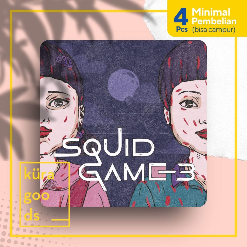 

Sticker Squid Game Season 3 | Merch Stiker HP Laptop Aesthetic Vinyl Fan Art Kdrama Korea Thriller