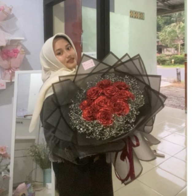 

BUKET PITA SATIN 10 TANGKAI FREE GLIETER