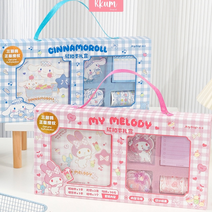 

KODE F99I 5 in 1 Stationery Set Sanrio Journal High Quality Kotak Hadiah