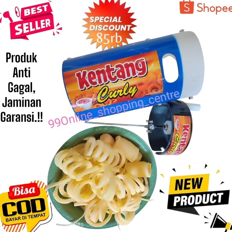 KODE W77J Alat Viral Potato Curly dan Kentang Spiral Mesin Kentang Ulir Mesin Kentang Curly Alat pem