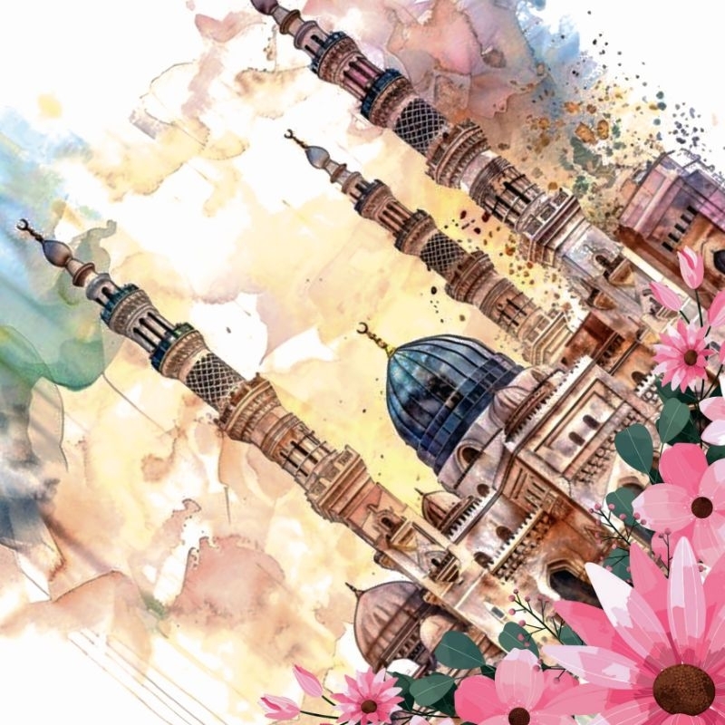 Hijab Syar'i motif Nabawi 130 x 130