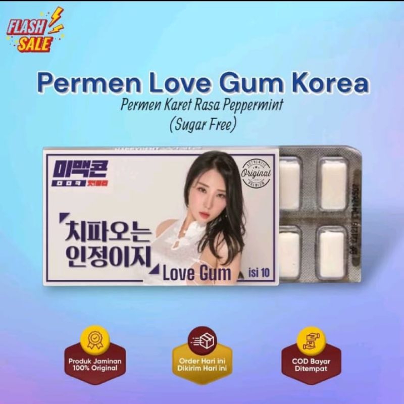 

PERMEN LOVE GUM PERMEN DWSA PRODUK IMPORT ISI 10 BUTIR