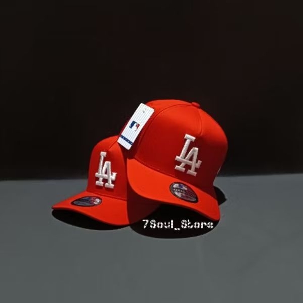 Topi MLB Los Angeles Dodgers LA Putih Merah Fashion Style Best Premium