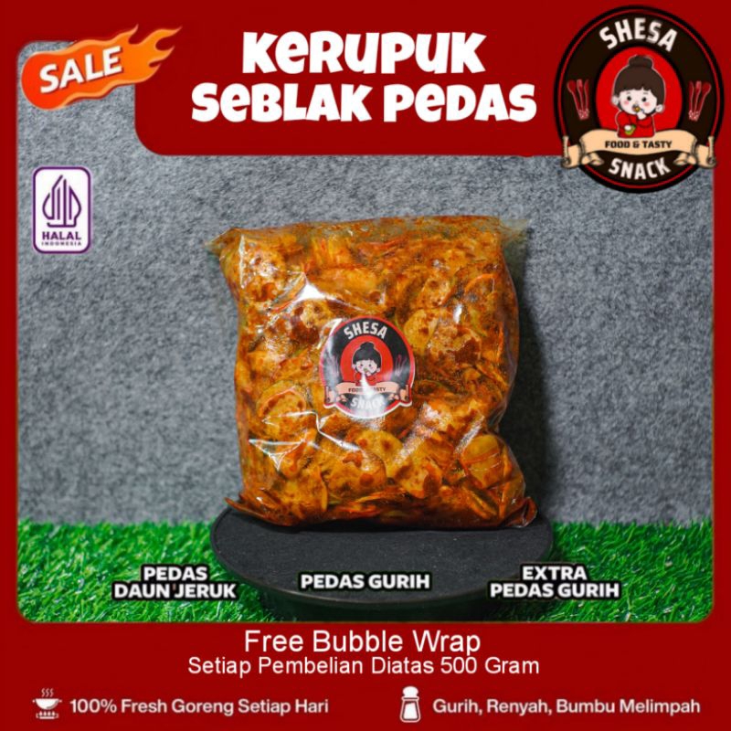 

250gr Kerupuk seblak pedas original extra pedas