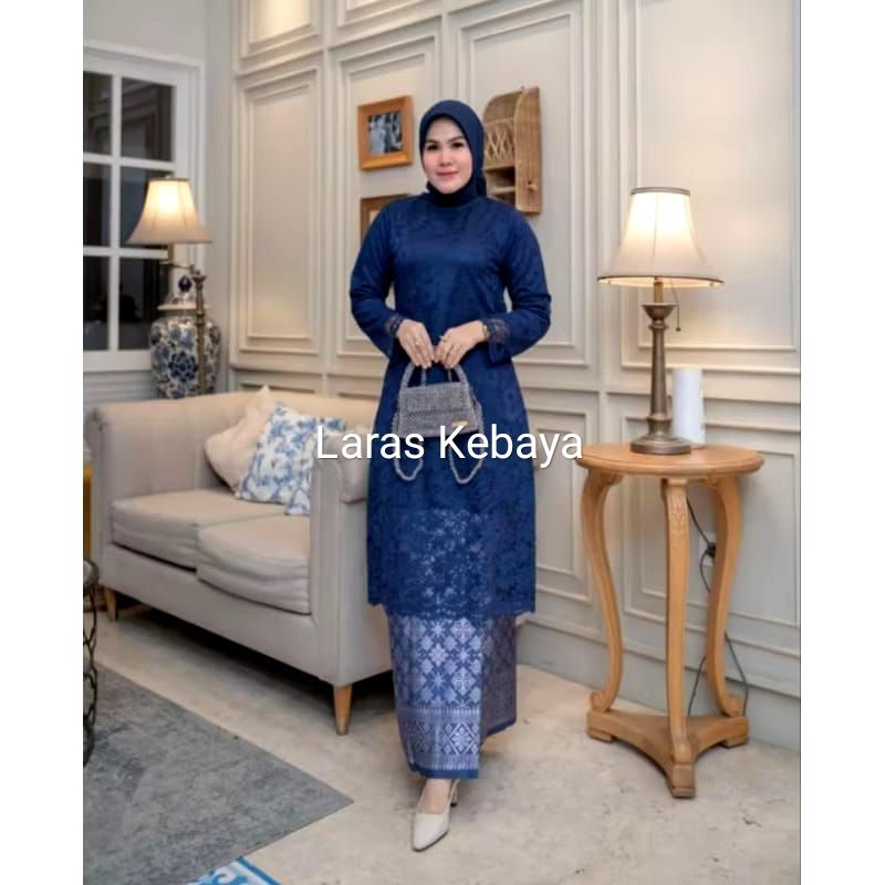 TERLARIS Setelan Kebaya Tunik Brokat Rok Songket / Baju Kurung Brokat Modern / Kebaya Brokat /