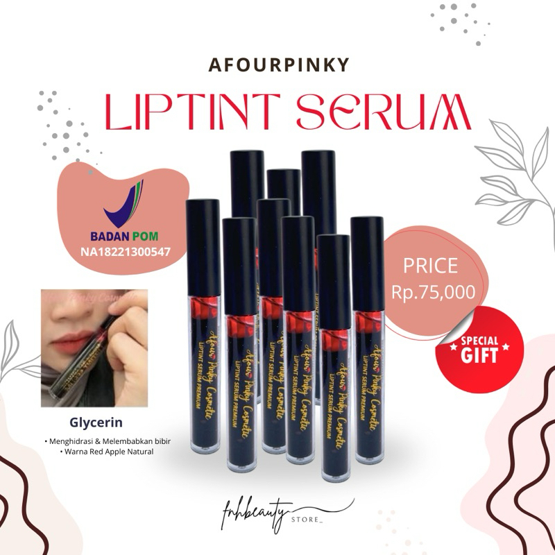 LIP TINT SERUM AFOUR PINKY COSMETIK | AFOURPINKY BEAUTY