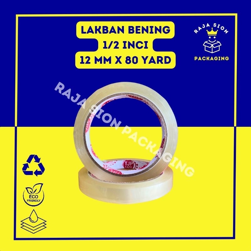 

Lakban Bening Selotip Bening 12MM X 80 Yard / Lakban 1/2 INC ( Kecil )