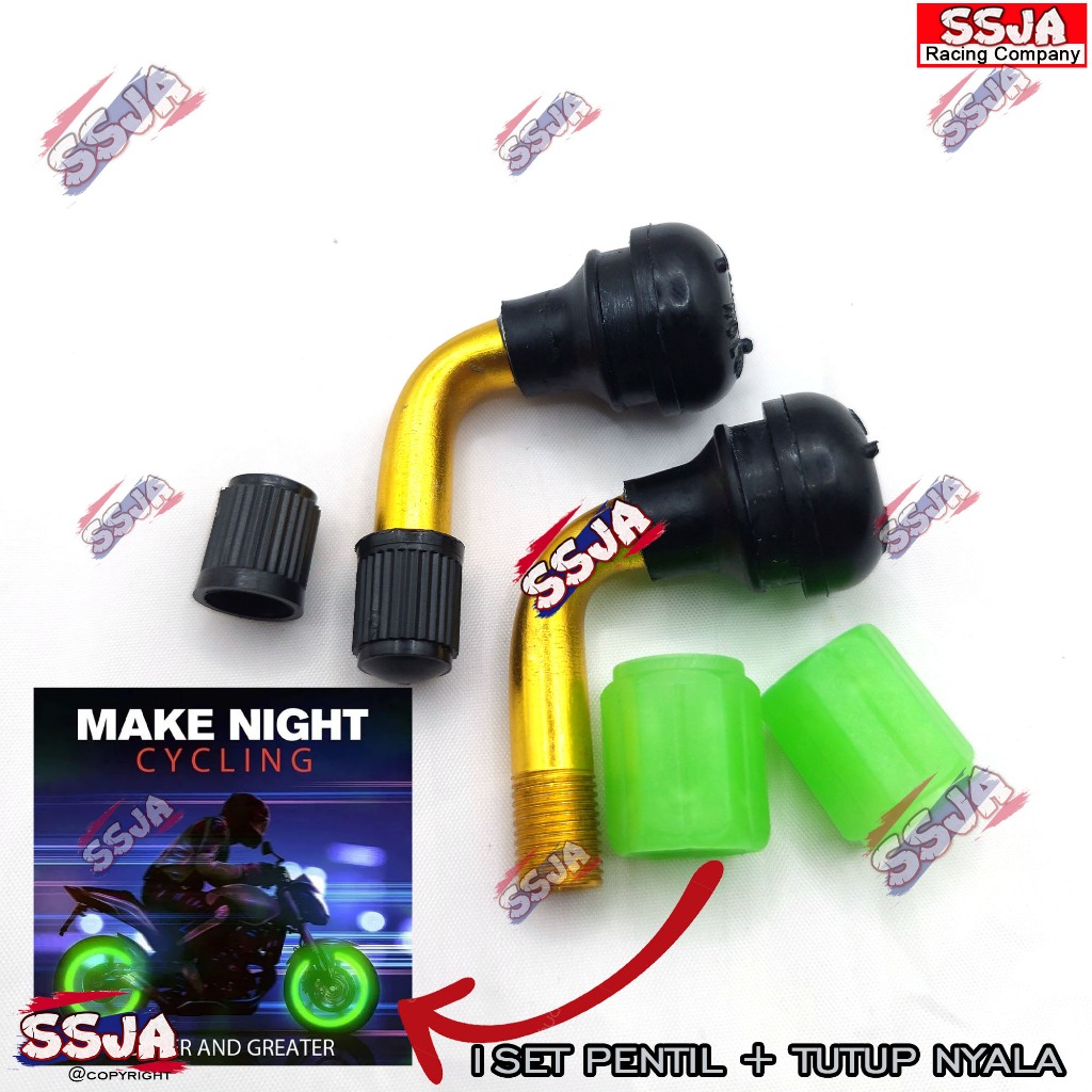 Pentil Motor Tubeless + Tutup pentil ban nyala stabilo